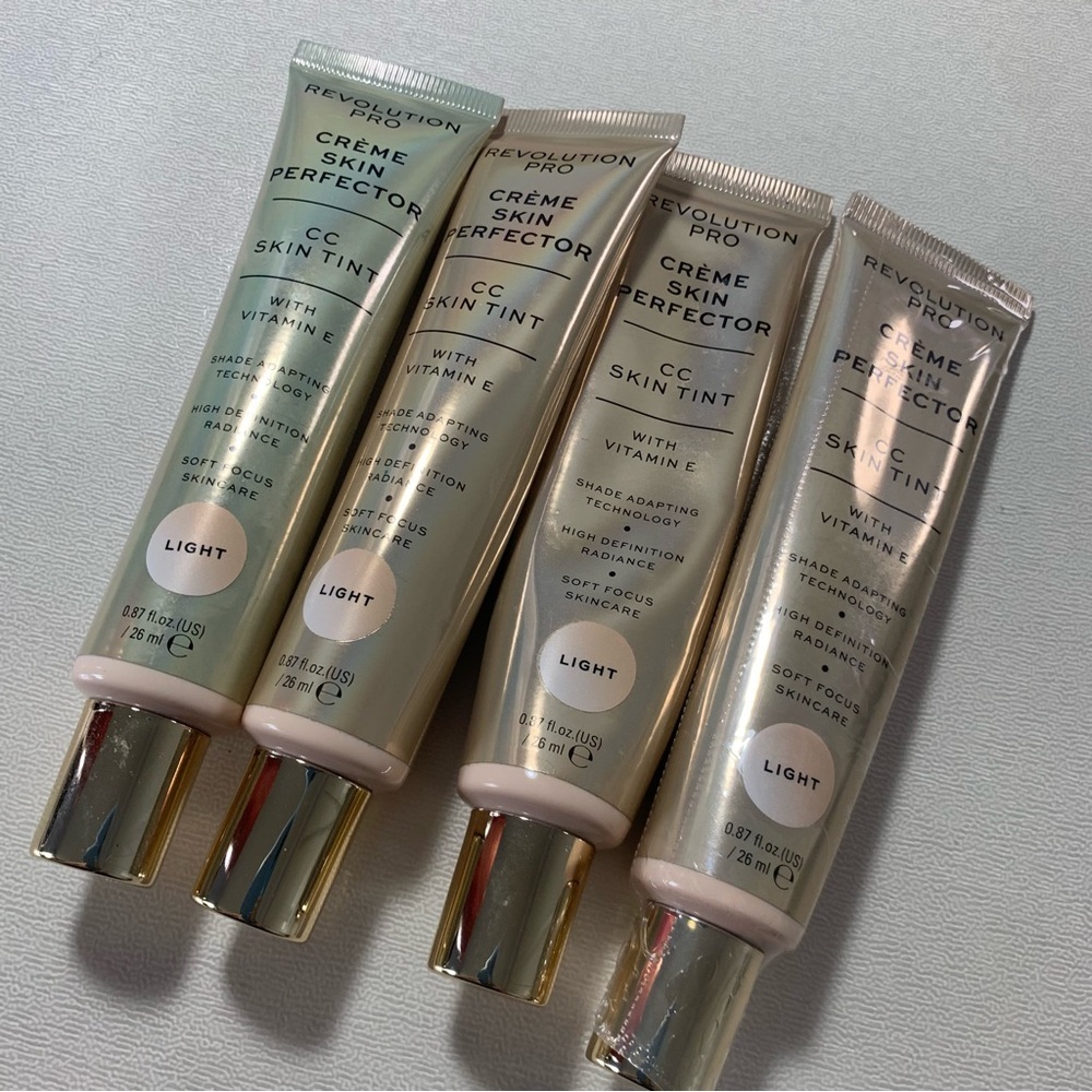 4 Pack Revolution Pro Creme Skin Perfector CC Skin Tint - Light